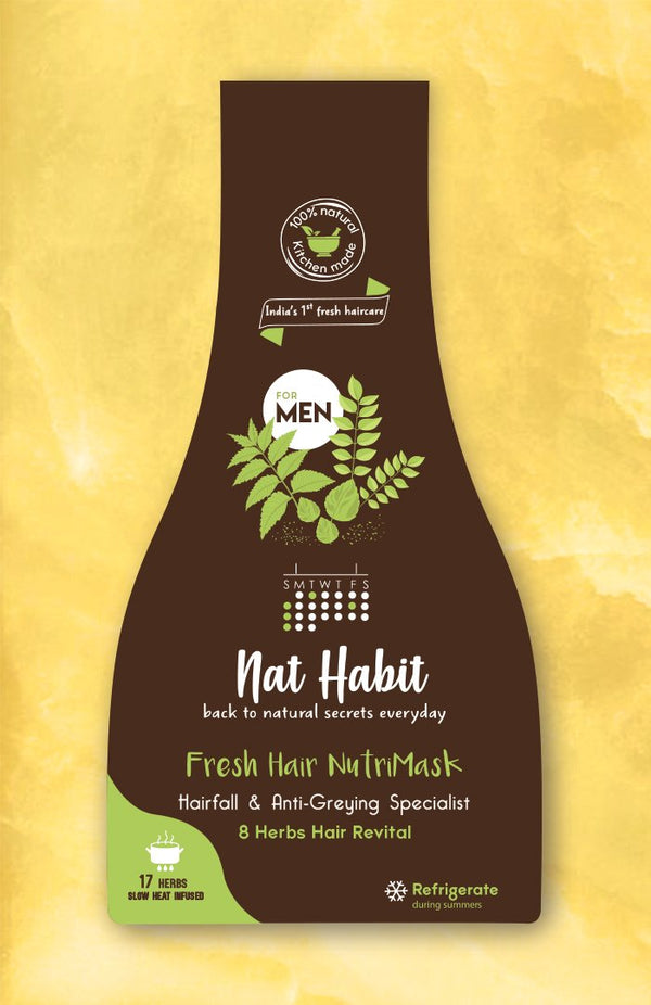 Men's 8 Herbs Hair Revital NutriMask <br><i>for Hairfall & Anti-Greying</i>