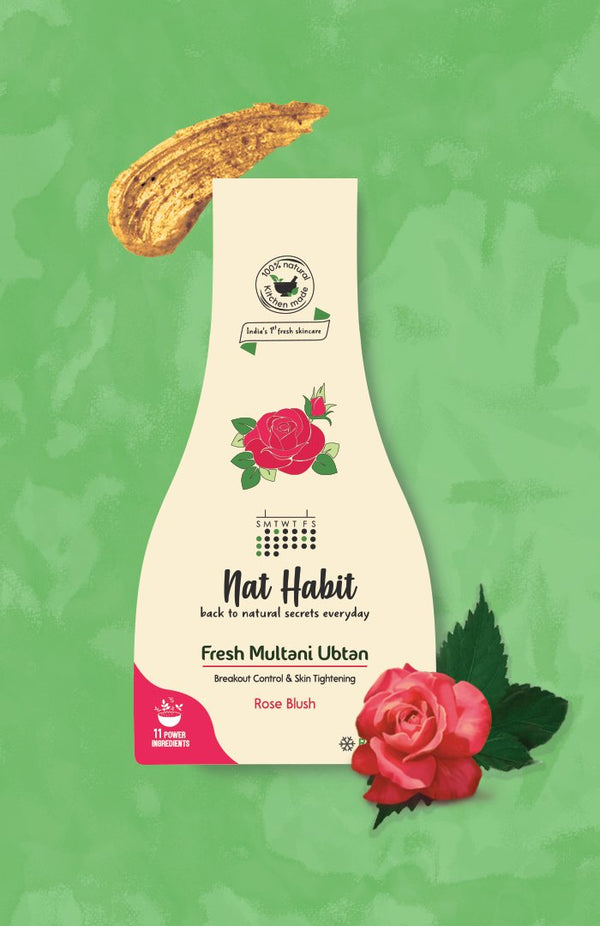 Rose Blush Multani Ubtan <br><i>for Breakout Control & Skin Tightening</i>