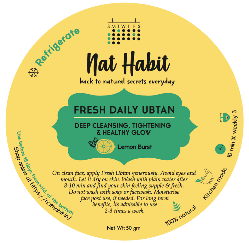 Lemon Burst Daily Ubtan <br><i>Deep Cleansing, Tightening & Instant Glow</i>