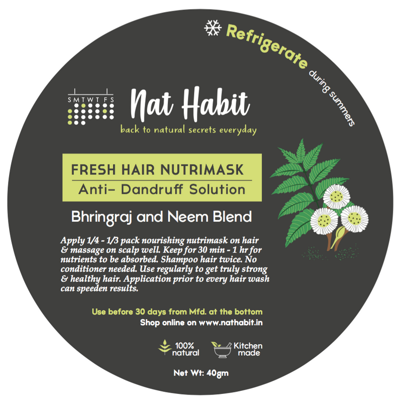 Neem & Bhringraj Blend NutriMask <br><i>for Dandruff Control</i>